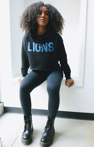 Lions Crop Hoodie